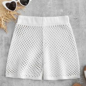 Zaful Swim - Sheer Crochet Shorts Zaful Swim - Sheer Crochet Shorts